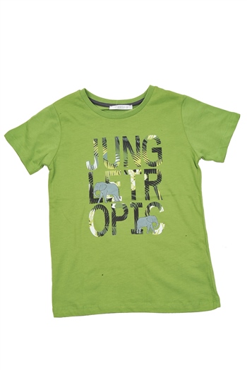 Erkek Çocuk Yeşil Tropical Jungle T-Shirt (5-14yaş)