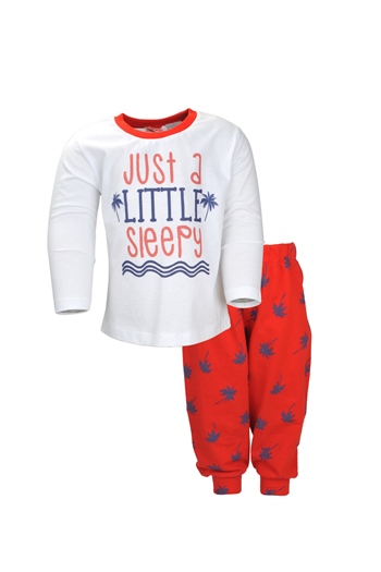 Erkek Bebek Kırmızı Palmiye Pijama Takımı (1-5yaş)