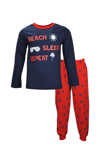 Erkek Çocuk Lacivert Beach and Sleep Pijama Takımı (1-8yaş)